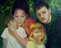 Rodzina Marzeny, akryl, 60x50 (sprzedany)