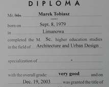 Dyplom Marek Tobiasz