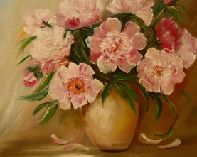 16m/ Piwonie obraz olejny 50-50cm 450,-