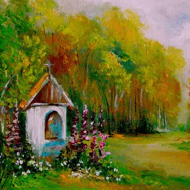 19k/Kapliczka przydrożna 24cm-30cm 150,-