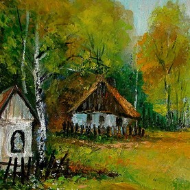 16c/Na wsi kapliczka 24cm-30cm 150,-